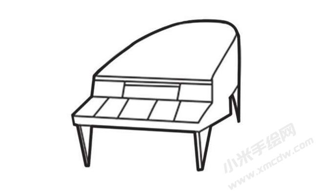 鋼琴簡(jiǎn)筆畫創(chuàng)作步驟圖示04