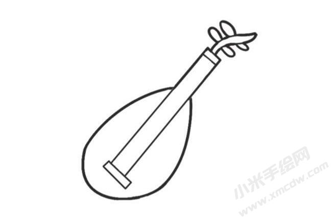 琵琶簡筆畫創(chuàng)作步驟圖示02
