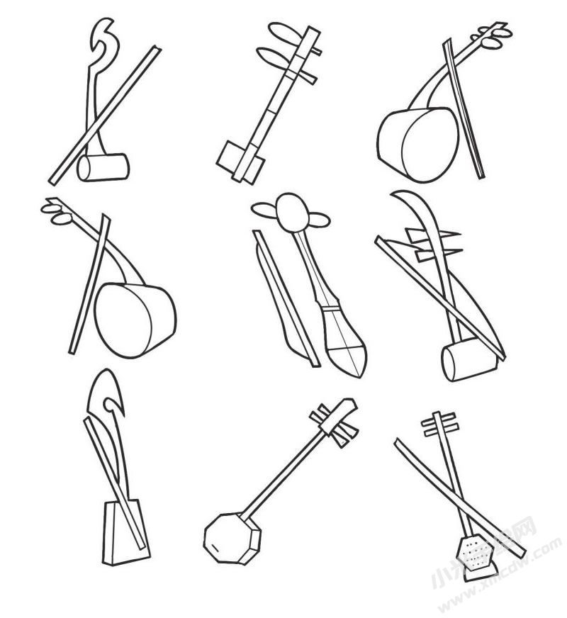 二胡簡(jiǎn)筆畫(huà)圖片