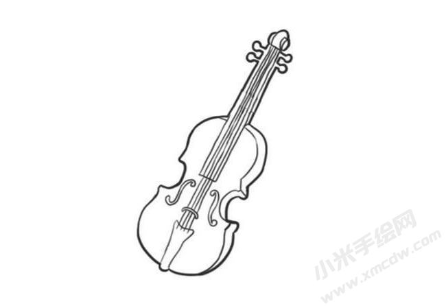 小提琴簡(jiǎn)筆畫創(chuàng)作步驟圖示02