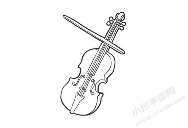 小提琴簡(jiǎn)筆畫創(chuàng)作步驟圖示03