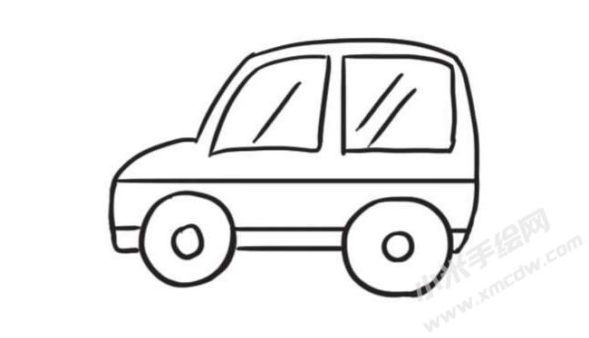 吉普車簡筆畫創(chuàng)作步驟圖示03