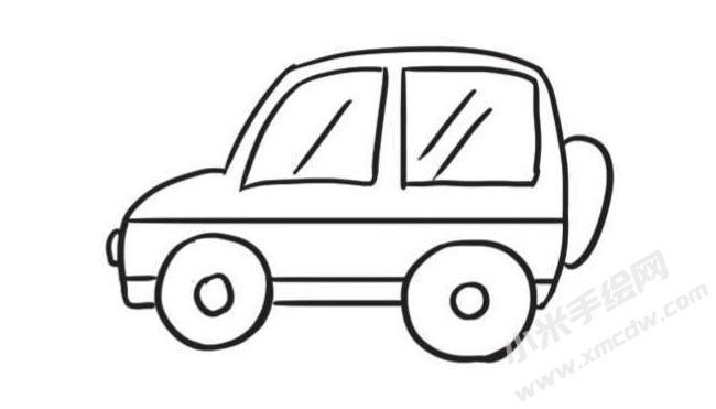 吉普車簡筆畫創(chuàng)作步驟圖示04