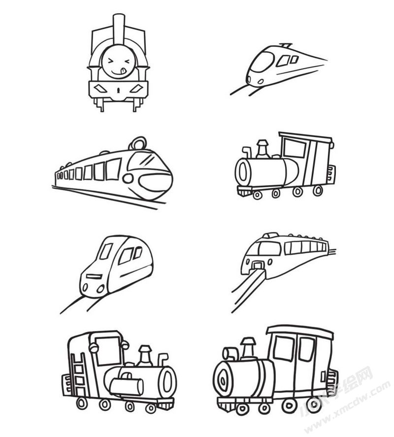 火車簡筆畫圖片