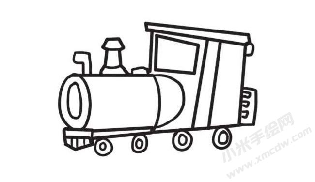 火車簡筆畫創(chuàng)作步驟圖示03