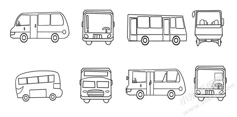 公交車簡(jiǎn)筆畫圖片