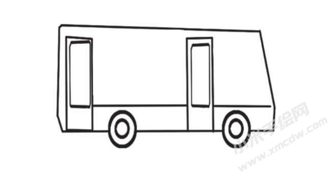 公交車簡(jiǎn)筆畫創(chuàng)作步驟圖示03