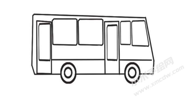 公交車簡(jiǎn)筆畫創(chuàng)作步驟圖示04
