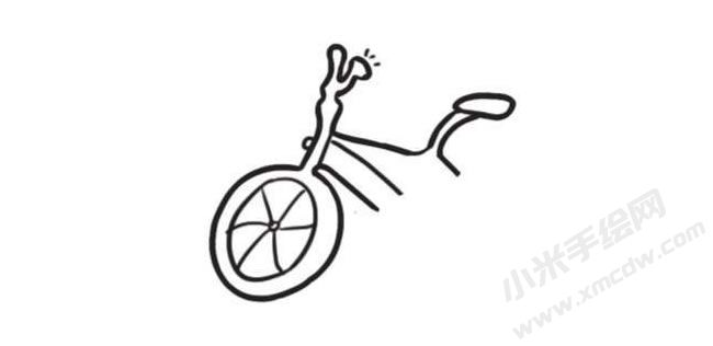 自行車簡筆畫創(chuàng)作步驟圖示02