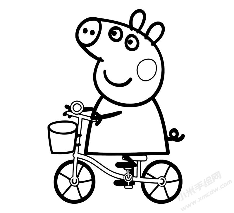 小豬佩奇騎自行車簡(jiǎn)筆畫01.jpg