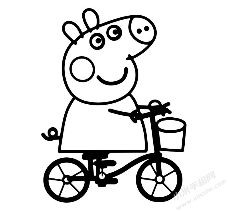 小豬佩奇騎自行車簡(jiǎn)筆畫02.jpg