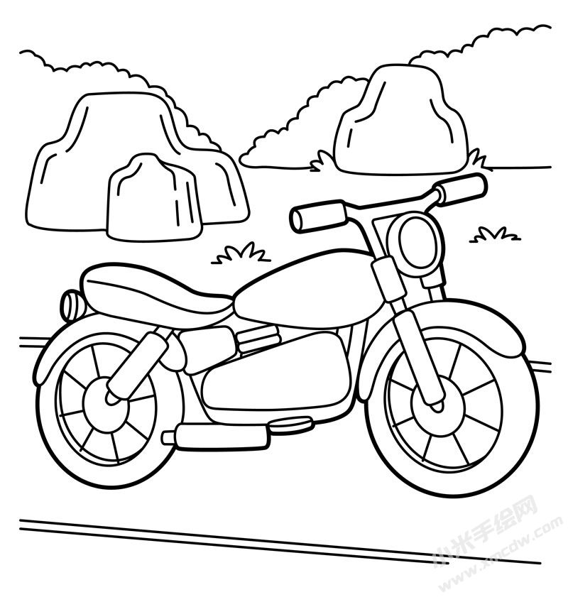 摩托車簡(jiǎn)筆畫圖片.jpg