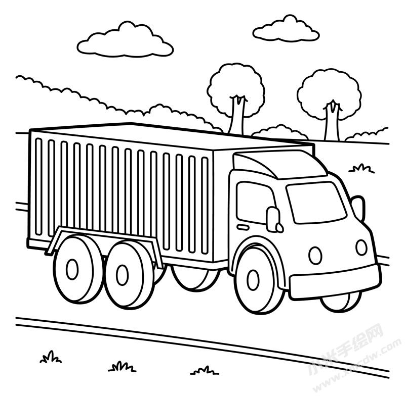 大貨車簡(jiǎn)筆畫圖片.jpg