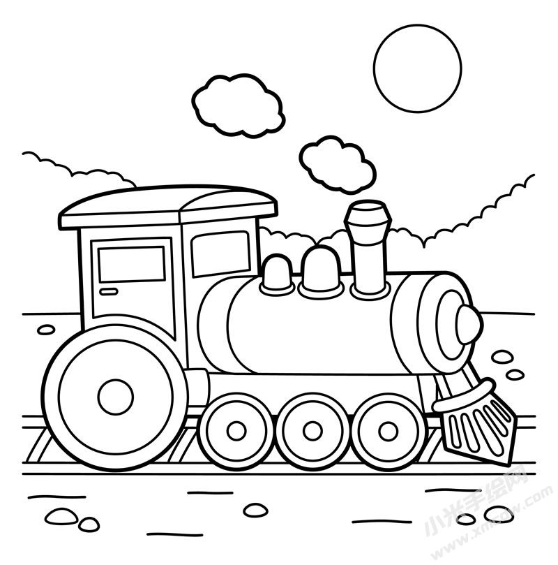火車(chē)頭簡(jiǎn)筆畫(huà)線(xiàn)描稿圖片.jpg