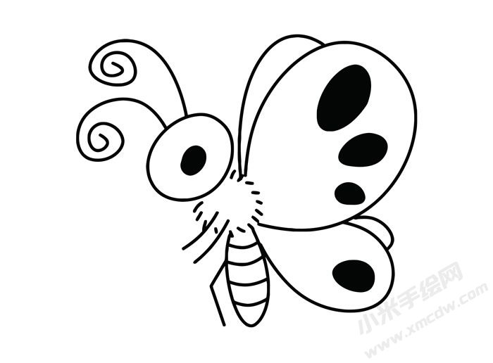 蝴蝶簡(jiǎn)筆畫(huà)黑白線(xiàn)稿02.jpg