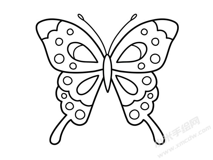 蝴蝶簡(jiǎn)筆畫(huà)黑白線(xiàn)稿01.jpg