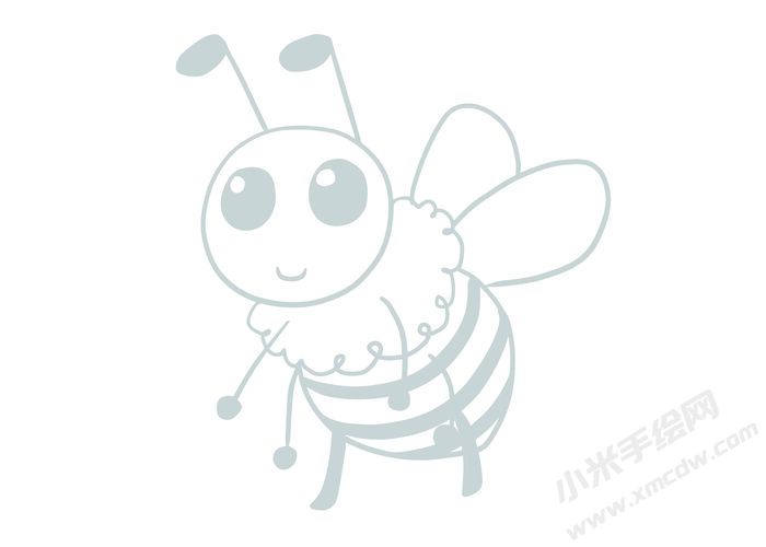 蜜蜂簡(jiǎn)筆畫(huà)灰色線稿03.jpg