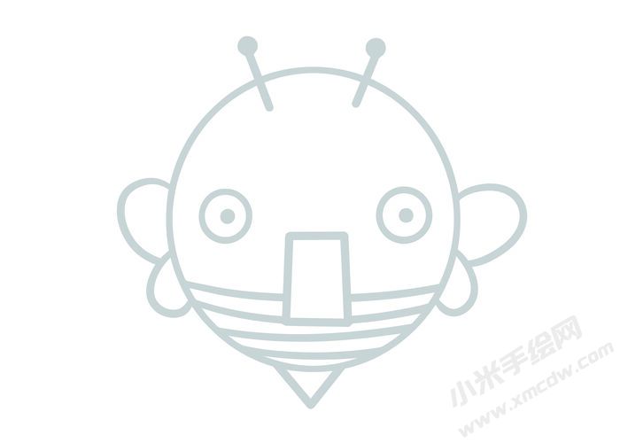 蜜蜂簡(jiǎn)筆畫(huà)灰色線稿10.jpg