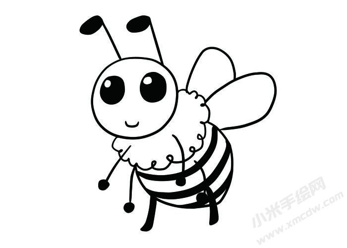 蜜蜂簡(jiǎn)筆畫黑白線稿03.jpg