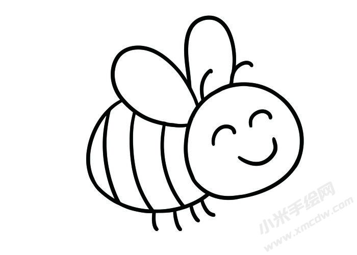 蜜蜂簡(jiǎn)筆畫黑白線稿04.jpg