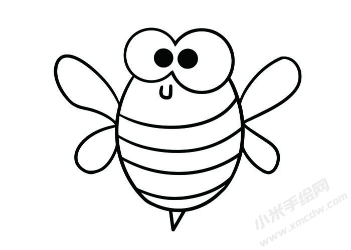 蜜蜂簡(jiǎn)筆畫黑白線稿07.jpg
