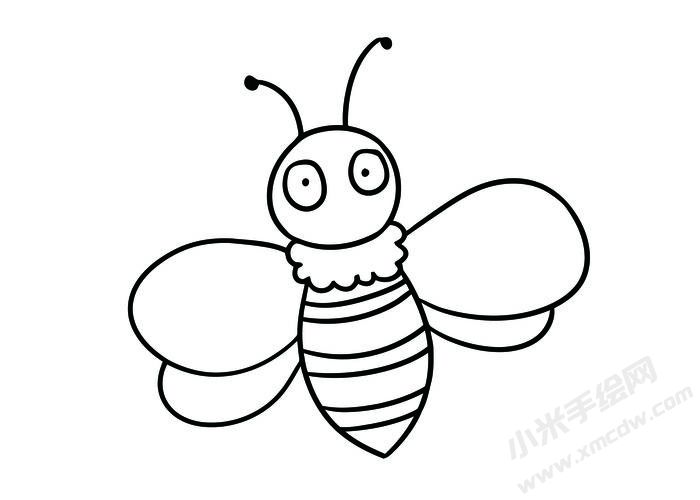 蜜蜂簡(jiǎn)筆畫黑白線稿09.jpg