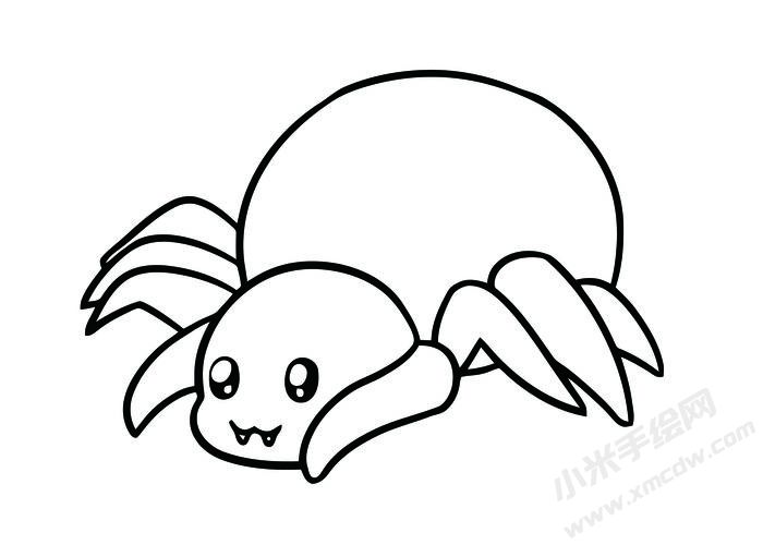 蜘蛛簡(jiǎn)筆畫(huà)黑白線稿02.jpg