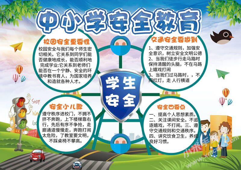 中小學(xué)安全教育手抄報(bào)創(chuàng)作模板有字版.jpg