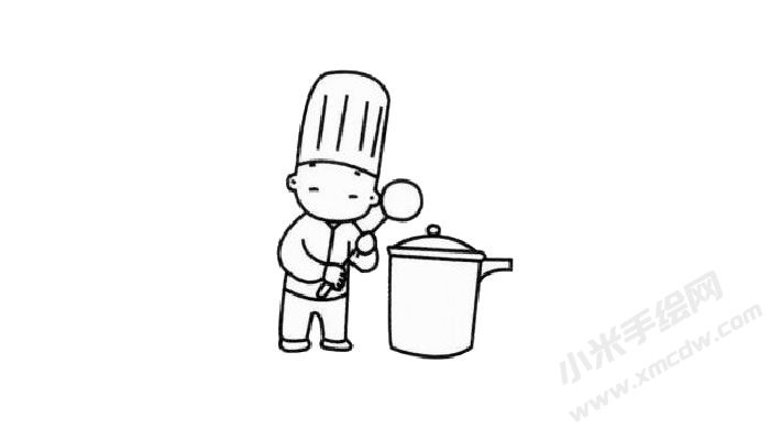 廚師幼兒簡(jiǎn)筆畫步驟03.jpg