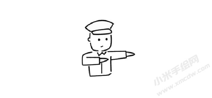 交通警察幼兒簡(jiǎn)筆畫(huà)步驟02.jpg