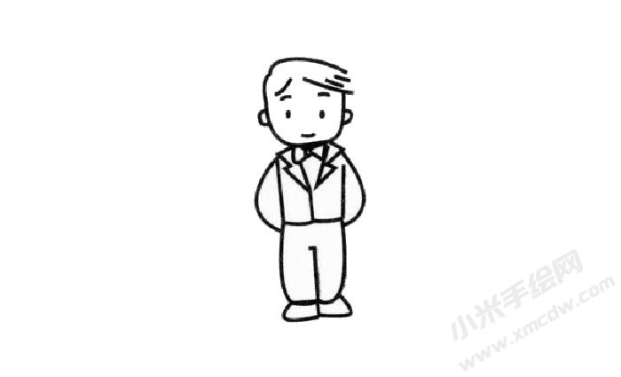 男服務(wù)員幼兒簡(jiǎn)筆畫步驟03.jpg
