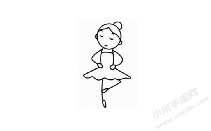 芭蕾舞演員幼兒簡(jiǎn)筆畫步驟03.jpg