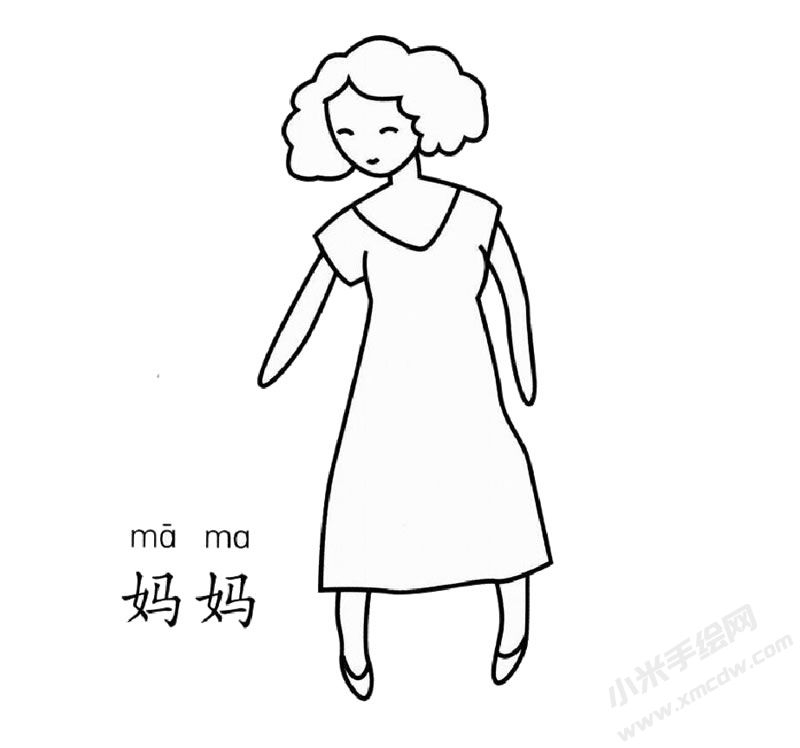 媽媽幼兒簡筆畫圖片