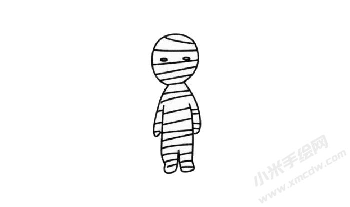 木乃伊幼兒簡(jiǎn)筆畫步驟03.jpg
