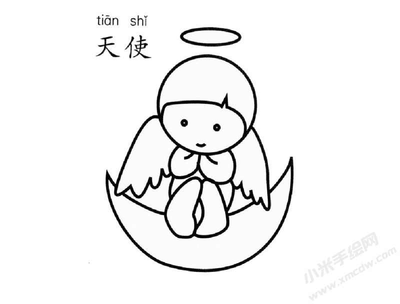 天使幼兒簡(jiǎn)筆畫圖片