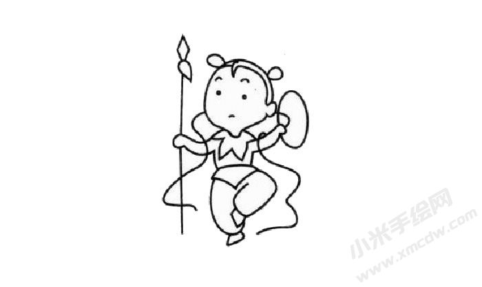 哪吒兒童簡(jiǎn)筆畫步驟03.jpg