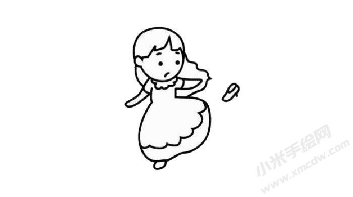 灰姑娘兒童簡筆畫步驟03.jpg