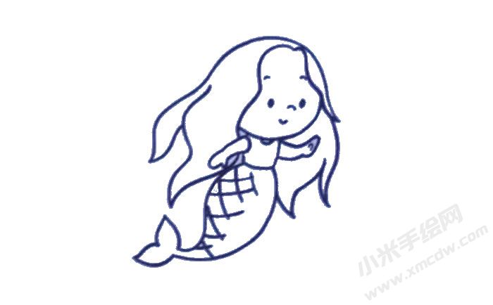 美人魚(yú)簡(jiǎn)筆畫(huà)創(chuàng)作步驟04.jpg