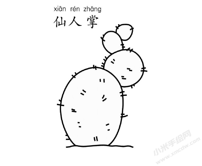 仙人掌兒童簡(jiǎn)筆畫(huà)圖片