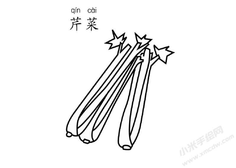 芹菜簡筆畫圖片
