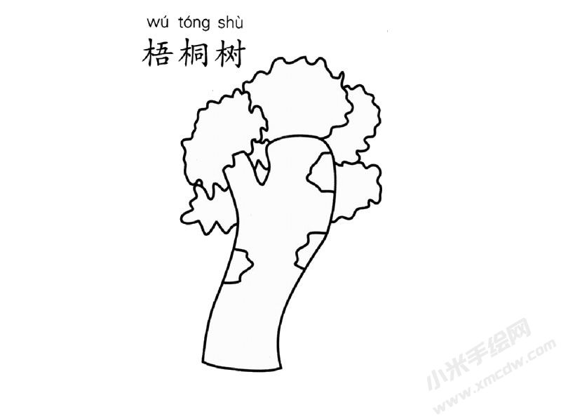 梧桐樹簡(jiǎn)筆畫圖片