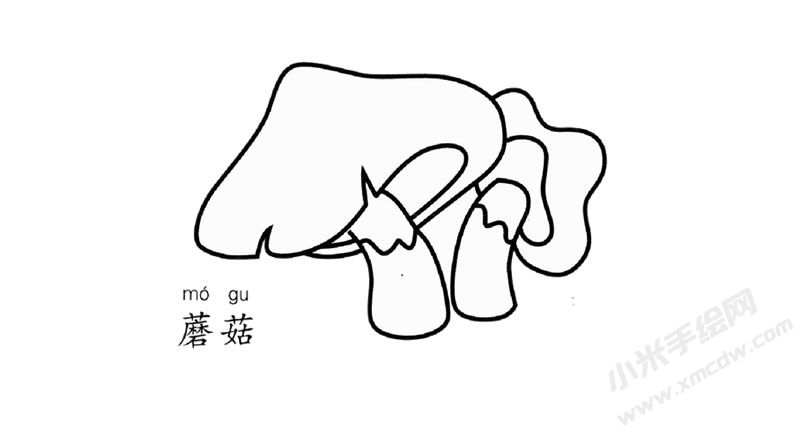 蘑菇兒童簡筆畫圖片