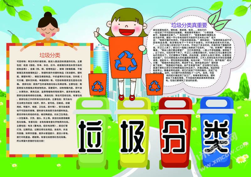 垃圾分類手抄報(bào)模板有字版.jpg
