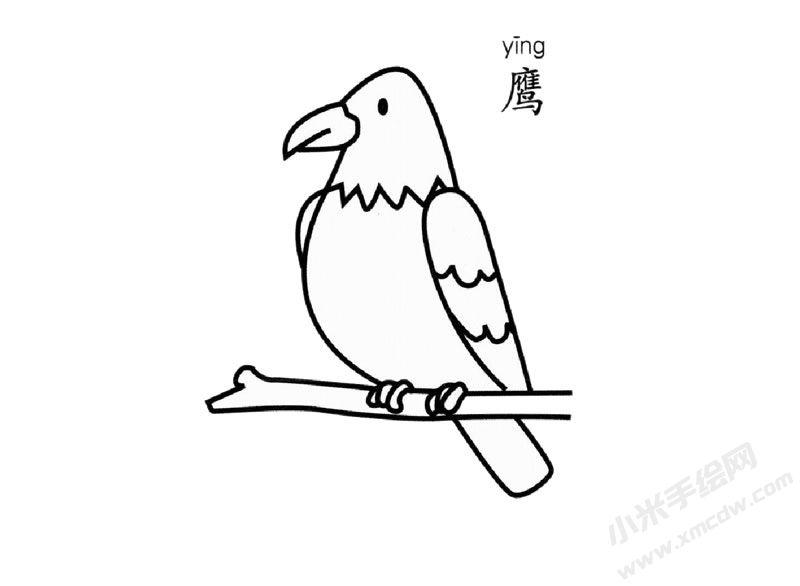 老鷹簡(jiǎn)筆畫(huà)圖片