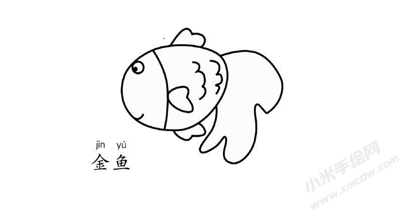 金魚簡(jiǎn)筆畫圖片