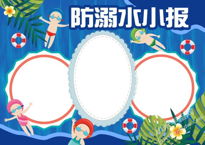防溺水小報手抄報模板無字版.jpg