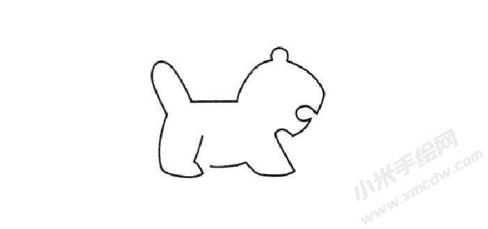 小老虎簡(jiǎn)筆畫繪制步驟01.jpg