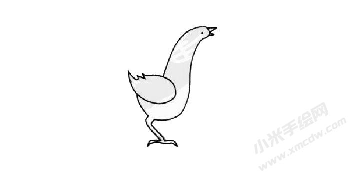 公雞簡(jiǎn)筆畫繪制步驟01.jpg