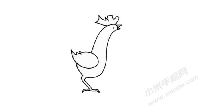 公雞簡(jiǎn)筆畫繪制步驟02.jpg