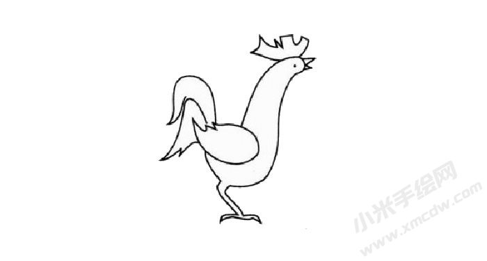 公雞簡(jiǎn)筆畫繪制步驟03.jpg